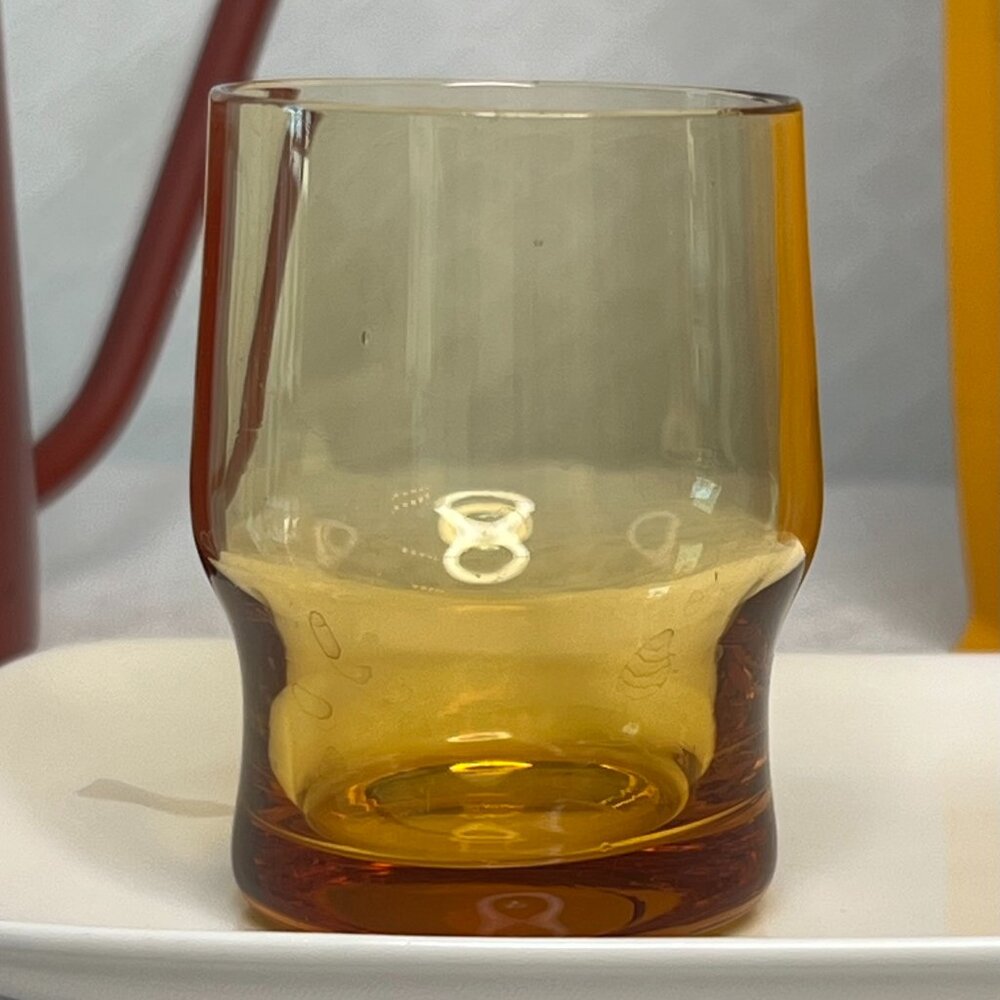 Vintage MCM translucent brown shot glass